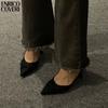 Tacones Altos de Aguja Estilo Francés de Punta Hueca Sandalias Sexy de Una Tira para Mujer Verano 2025 Zapatos Nuevos de Dama de Honor de Punta Cerrada