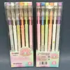 Bolígrafo Pastel de Alto Brillo 6605 Moda Paquete de 6 Estudiante diy Pintura Graffiti Cartón Negro Bolígrafo de Colores Bolígrafo para Diario Lote