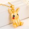 Nueva cadena de clavícula con colgante de personaje de dibujos animados de temperamento lindo bikachu collar colgante de muñeca de recuerdos de anime para niños
