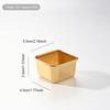 Acero Inoxidable 304 Tapa de Silicona Cocina Hogar Cuadrado Plato para Dips Portátil a Prueba de Fugas Taza Dorada para Salsas con Tapa 180ml