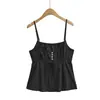 2598-2026 Primavera/Verano Nueva Moda Estilo Chica Popular Top Strapless de Tirantes Finos Estilo Europeo y Americano Sexy Ajustado para Mujer