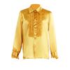 Atacado de Fábrica Comércio Exterior Transfronteiriço Camisa de Cetim Masculina para Baile de Formatura Carnaval Vestido de Performance Manga Longa Babados
