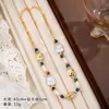 Nala Turquesa Ojo de Tigre Perla Barroca Conjunto de Collar y Pulsera Otoño e Invierno El Conjunto de Joyería Más Fácil de Combinar