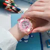 Reloj Luminoso de Dibujos Animados para Niños Promoción Reloj Luminoso LED Estudiantes de Preescolar 3-12 Años Reloj de Juguete Luminoso
