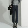 Jeans Retos de Nove Pontos para Mulheres, Primavera e Outono 2025 Novo Cintura Alta Petite Slim-Fit Estreitos Baguete Calças Cigarrete