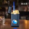 Nuevo Producto Hf719 Encendedor a Prueba de Viento de Inyección Directa con Llama Azul Transparente, Portátil para Uso en Exteriores, Elegante y Duradero, Ideal como Regalo para Amigos