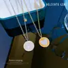 [Acero de titanio de cuerpo completo] corazón de amor extravagante ligero estilo muy simple cadena de clavícula de oro real para mujer accesorios de la red