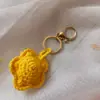 Llavero Tejido Sol Luna Estrella Pequeña Cálido Lindo Lana Crochet Colgante Colgante de Coche