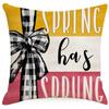 Nueva Funda de Almohada de Tulipán de Primavera de Amazon Decoración de Letras y Flores Funda de Almohada para Sofá Cojín para el Hogar