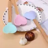 Delícias de Cozinha~ Igual do Blogueiro de Nicho Ins Coração Rosa Girly Colher de Silicone para Creme Pá de Assar para Sobremesas Coreanas