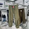 Textura Seersucker, Resistente a Arranhões, Resistente ao Desgaste, Repelente à Água, Secagem Rápida, Respirável, Calça Casual para Uso Externo, Calça de Paraquedista Unissex de Caimento Solto