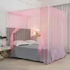 Mosquiteiro de Palácio Doméstico Suporte Grosso Estilo Princesa de Chão Rede Encriptada Espessada Gaze Mosquiteiro de Cama de Casal Antigo Antigo