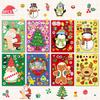 Pegatinas creativas de Navidad pegatinas personalizadas DIY papelería educativa para niños ejercitar la habilidad manual ambiente festivo