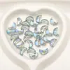 9X14Mm Colgante de Cristal Brillante Luna Agujero Cruz Collar Pulsera Colgante Material para Joyería DIY Accesorios para Ropa