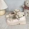 Mocasines de Cuña Estilo Francés para Mujer, Nuevo Modelo Primavera 2026, Zapatos Mary Jane Versátiles Estilo Academia Británica para Mujer