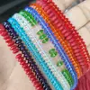 Cuentas Espaciadoras de Vidrio de Cristal con Forma de Platillo Volador para Cadena de Cuentas Joyería Accesorios Que No Se Desvanecen