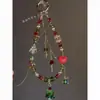 Atmósfera de Otoño e Invierno Navidad Árbol de Navidad de Cuentas Colorido Colgante Lujo Accesible Elegante Cadena para Teléfono Móvil Colgante Versátil de Moda