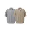 SKRSANYU Sencilla Camisa Polo de Punto Falso Dos Piezas Estilo Old Money para Hombre Mujer Camiseta de Verano Solapa Manga Corta SYT1069