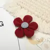 Punto directo flor cuadrada de cinco pétalos color flor pétalos de poliéster diadema diy para niños zapatos y sombreros accesorios de ropa