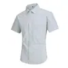 Camisa de Verano a Cuadros para Hombre Transfronteriza Camisa de Alta Gama para Hombre Transpirable de Manga Corta Casual Ajustada Top Camisa Chaqueta de Algodón