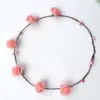 Cenário à Beira-Mar Mori Girl Videira Headband Coroa Acessório de Cabelo da Noiva Headband Coroa Código QR Promoção no Local Presente Atacado