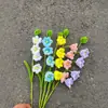 3.8 Haste Torcida Acabada Sino de Vento Flor Material Flor Artificial Tecida à Mão Decoração de Casa Ornamentos de Flor Falsa Presente Criativo