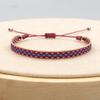 Pulsera de Estilo Bohemio con Patrón de Corte Español para Mujer, Joyería Hecha a Mano con Cintas Tejidas de Estilo Étnico Nepalí
