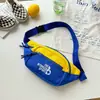Riñonera Infantil Trendy de Bloques de Color Estilo Coreano, Simple y Versátil, Bolso Cruzado de Moda Estilo Deportivo para Niños y Niñas, Bolso con Estilo