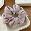 Corea del Sur Dongdaemun Nuevo Estilo Elegante Rayado Intestino Grueso Anillo de Pelo Etiqueta de Tela Bola de Todo Combinable Anillo de Pelo Cuerda de Pelo Anillo de Pelo Flor de Pelo