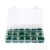 Kit de Reparo de Anel de Vedação com 270 Peças, Kit de Reparo de O-Ring para Ar Condicionado de Carro, Caixa de Conjunto com 530 Peças em Verde e Roxo