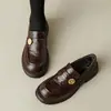 Versión de Piel de Vaca Estilo Británico Zapatos Pequeños de Cuero para Mujer Suela Gruesa 2026 Nuevos Mocasines Versátiles para Monedas Piel Suave Tacón Grueso Zapatos Individuales