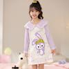 Novo vestido de noite de manga comprida para meninas primavera e outono pijamas infantis vestido de noite para bebês meninas pijamas para crianças grandes pais e filhos mãe e filha