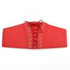 Vestido Versátil Feminino com Cintura Marcada e Alças Largas, Cinto Elástico Decorativo Estilo Corte Europeu e Americano, Cinto Grosso, Cinto de Couro