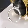 Anillo Cuadrado de Diamante Brillante con Nudo de Bambú para Mujer, Nueva Moda, Personalizado, Diseño de Nicho de Alta Gama, Anillo Abierto Ajustable para el Dedo Índice