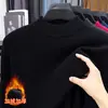 Venta al por mayor del fabricante Suéter de punto cálido de invierno para hombre, todo en uno, cuello alto medio de terciopelo, con felpa adicional, nuevo, engrosado