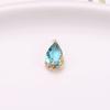 Pétala de flor de ameixa com borda de cobre cristal de vidro pingente gota de lágrima pulseira de brincos DIY franja de diamante colorido joia