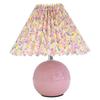 Lámpara de Mesa Pequeña Plisada Decorativa Nórdica Cerámica Estilo Crema Lámpara de Noche de Escritorio Creativa para Dormitorio