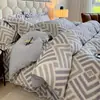 Saia de Cama Simples de Algodão Escovado Peça Única Cobertura de Cama de Algodão Puro Protetor de Colchão Renda Espessada Lençol Antiderrapante Conjunto de Três Peças