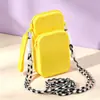 Bolsa de almacenamiento portátil para viajes al aire libre, riñonera para teléfono cruzada, monedero de silicona, tarjetero, organizador de auriculares y lápiz labial