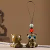 Sândalo Verde Doze Signos do Zodíaco Versão Desenho Animado Auspiciosa Pingente Chaveiro para Carro Corrente Universal para Celular