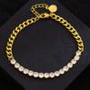 Pulseira de Corrente Simples de Luxo Leve Cravejada de Diamantes Feminina Nicho Senso de Alto Nível Personalidade Moda Europeia e Americana Elegante Pulseira Estilo Frio