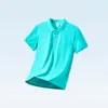Camiseta de Manga Corta para Hombre Verano 2025 Nuevo Estilo Top con Cuello Polo Casual de Negocios para Hombres de Mediana Edad Hielo Seda Fresco Tacto Camisa Polo para Hombres