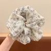 Laço de Cabelo de Renda Doce, Scrunchie de Luxo Estilo Coreano, Laço de Cabelo Extra-Grande para Coque, Corda de Cabelo para Rabo de Cavalo, Acessório de Cabelo