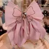 Princesa en Fuga en Apuros Clip para el Cabello de Satén Rojo con Lazo Grande Pinza de Resorte para el Cabello en la Parte Superior Cranial Trasera de la Cabeza para Niños