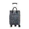 Carrito pequeño para la compra del hogar rueda universal carrito de compras portátil bolso de mano bolsa de compras de papel de aluminio aislante bolsa con ruedas venta al por mayor