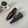 Zapatos planos populares estilo francés, clásicos, de corte bajo, punta cuadrada para mujer, nueva colección otoño 2026, zapatos de trabajo negros cómodos y versátiles