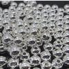 Accesorios de plata esterlina S925, venta al por mayor, cuentas espaciadoras, cuentas de posicionamiento, cuentas de plata, cuentas redondas, bricolaje, cuerda trenzada, bola de cuentas, accesorios espaciadores