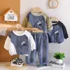 2026 Nueva Ropa Infantil Conjunto de Ropa de Otoño para Niños Conjunto de Dos Piezas Sudadera de Manga Larga de Primavera y Otoño para Bebés y Niños Ropa Moderna para Bebés Niños
