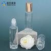 Nuevo en stock al por mayor botella sub-frasco de perfume de bola transparente 15ml caja completa al por mayor tapa de botella dorada botella con bola de rodillo de vidrio