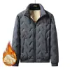 Chaqueta de Lana de Cordero Forrada para Hombre Otoño e Invierno Hombres de Mediana Edad y Jóvenes Tallas Grandes Ropa de Invierno Engrosada Chaqueta de Estilo Papá Hombre
